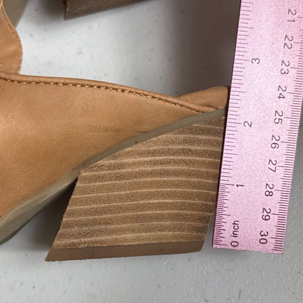 Dolce Vita Womens Kianti Tan Western Inspired Mule Block Heel Pointed Toe Size 7 - Picture 9 of 12